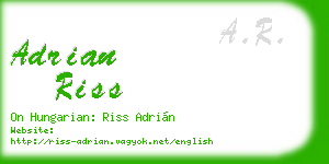 adrian riss business card